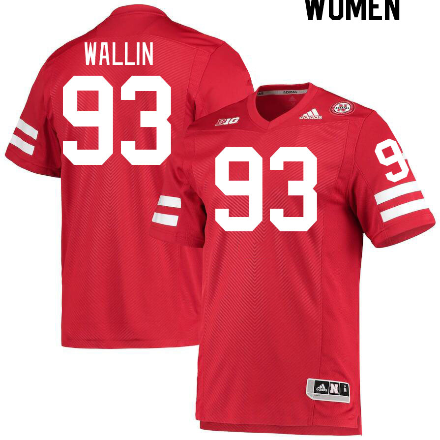 Women #93 Kai Wallin Nebraska Cornhuskers College Football Jerseys Stitched Sale-Red - Click Image to Close